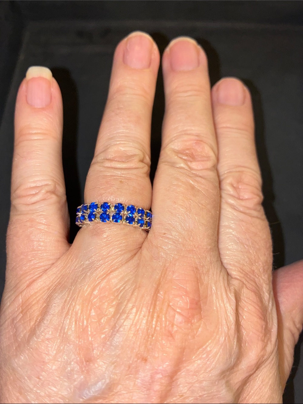 Blue Crystal Eternity Stretch Ring